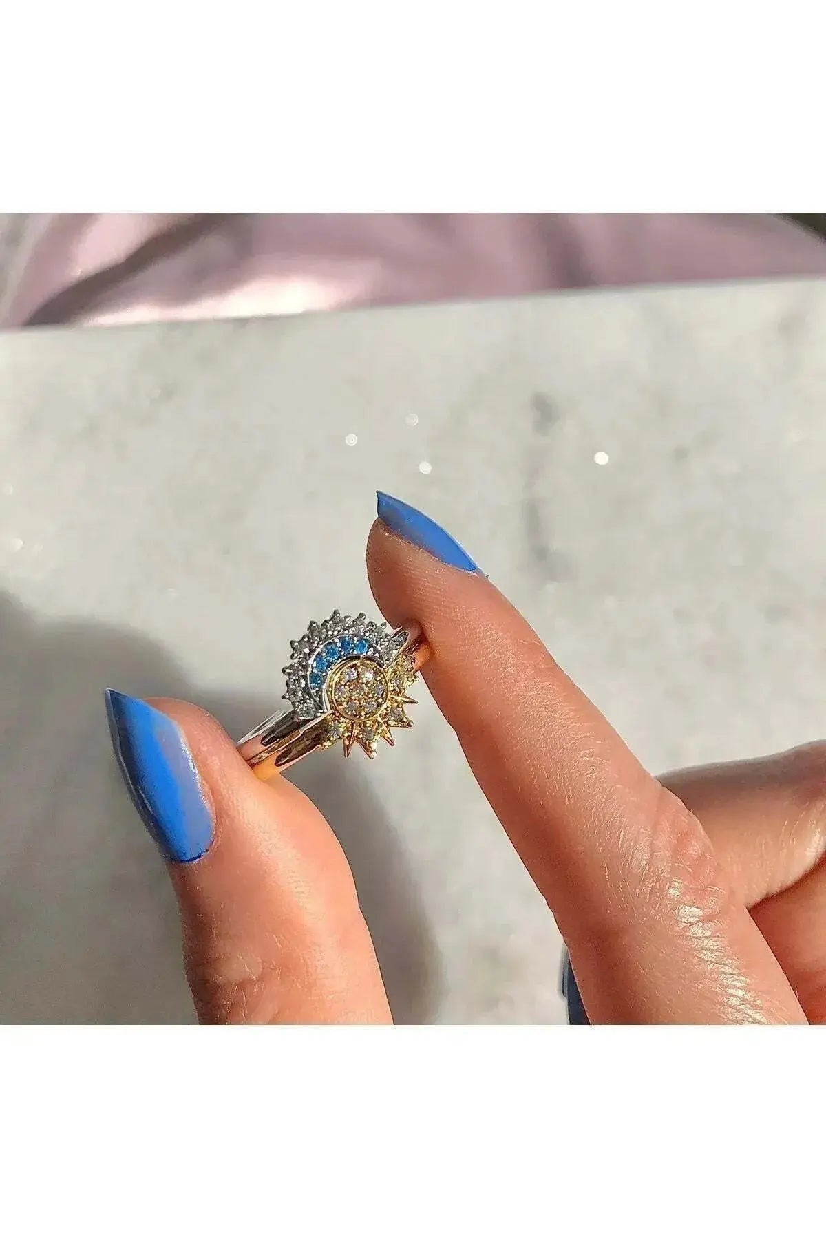 Eşsiz Ay ve Güneş Arkadaş Yüzüğü - Gifthane