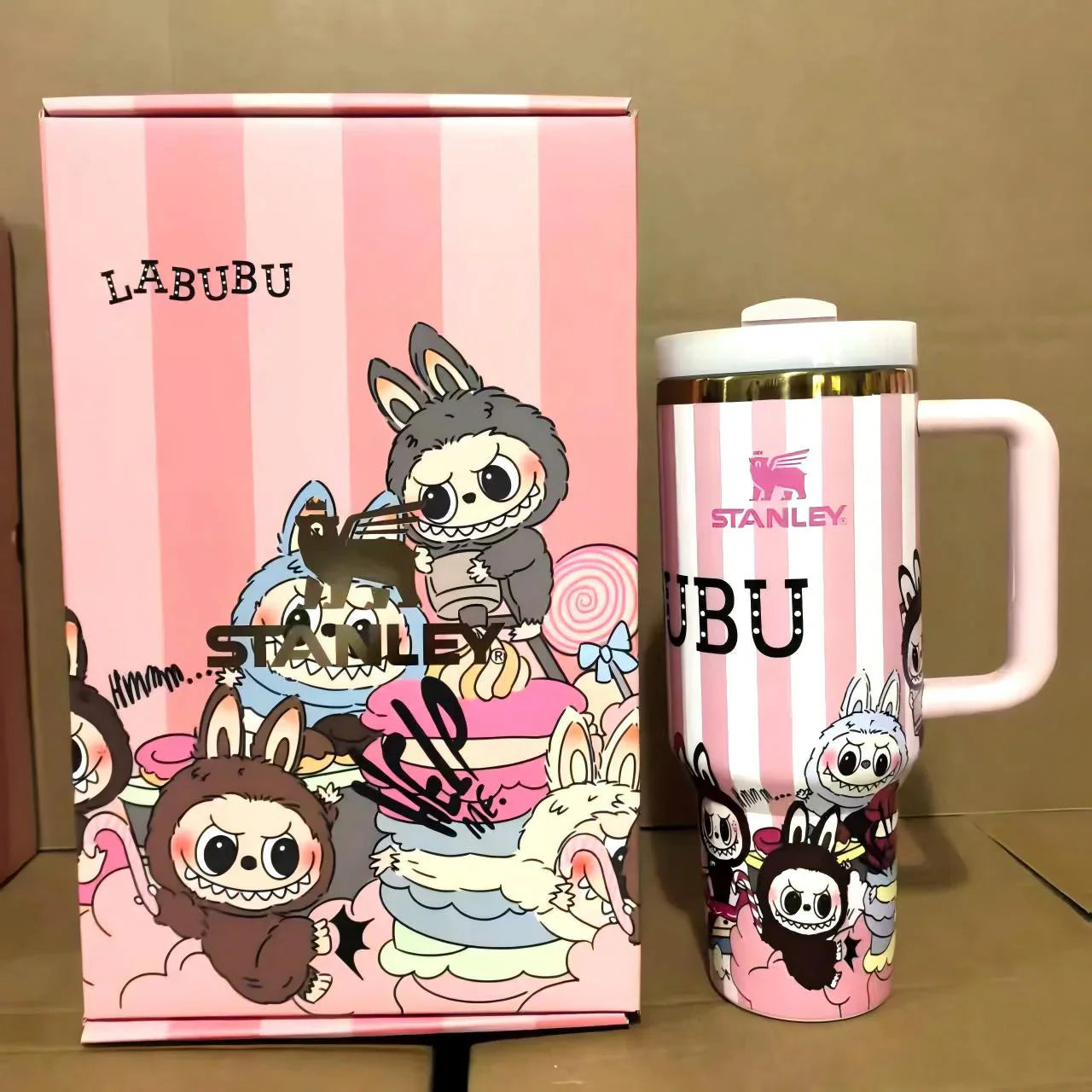 Labubu Stanley Stripe Insulated Cup TERMOSHANE