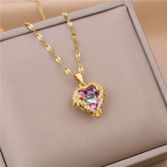 14 Ayar Altın Kaplama - Hearts Kolye - MNDStore