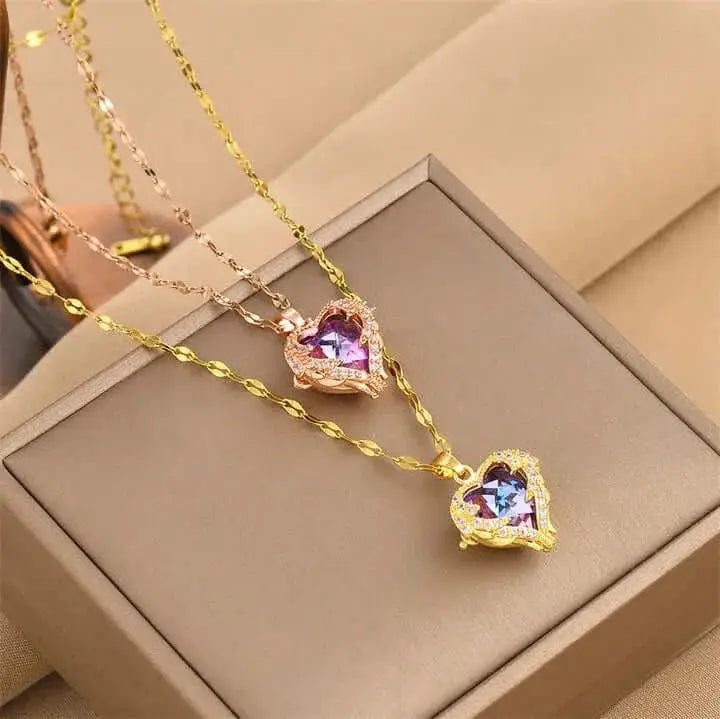 14 Ayar Altın Kaplama - Hearts Kolye - MNDStore