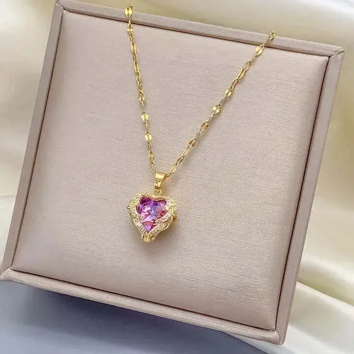14 Ayar Altın Kaplama - Hearts Kolye - MNDStore