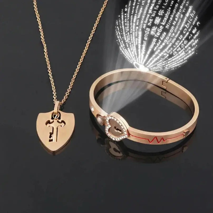 100 Dilde Seni Seviyorum Kolye ve Bileklik Seti - MNDStore