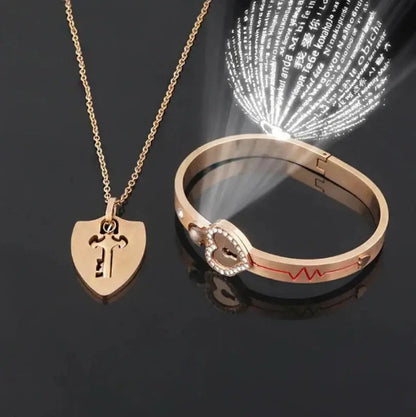 100 Dilde Seni Seviyorum Kolye ve Bileklik Seti - MNDStore