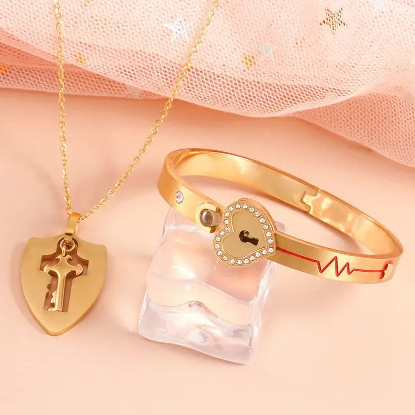 100 Dilde Seni Seviyorum Kolye ve Bileklik Seti - MNDStore